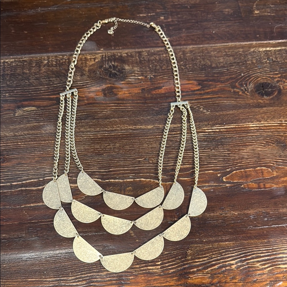 Elegant Gold Statement Necklace Premier Designs